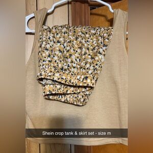 SHEIN Crop Tank & Mini Skirt Set